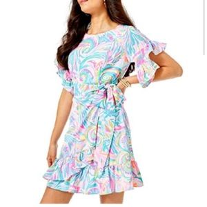 Lilly Pulitzer Darlah Stretch Dress, Carnivale Coral, size 14